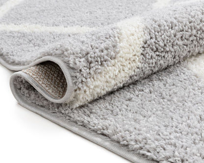 Celosia Moroccan Trellis Shag Grey Rug CB-147