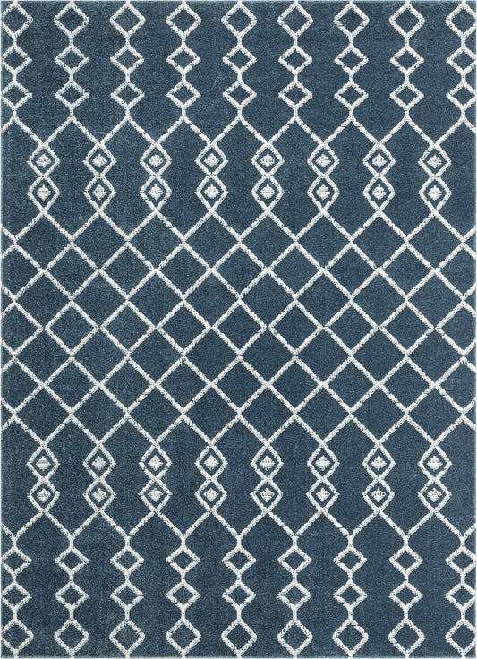 Tiller Moroccan Tribal Blue Rug CD-34