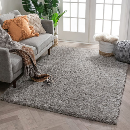 Olympic Silver Modern Shag Rug CE-07