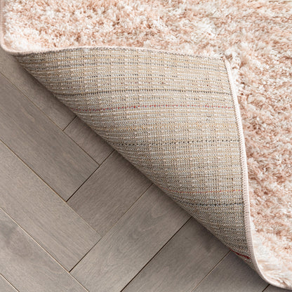 Aviero Moroccan Lattice Trellis Blush Thick & Soft Shag Rug CE-49