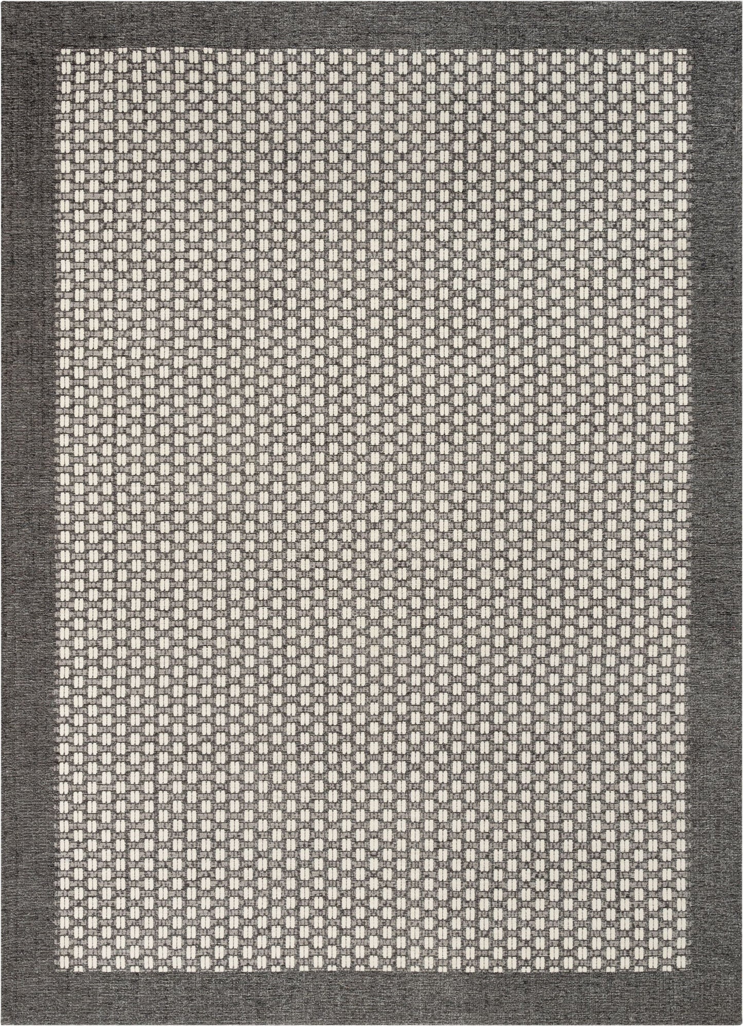 Azuki Contemporary Tribal Border Beige Kilim-Style Rug CHA-12