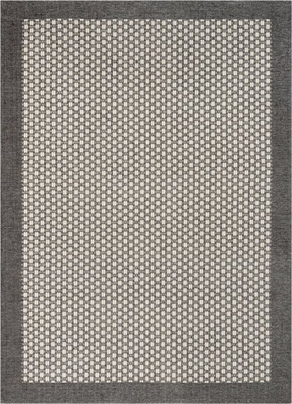 Azuki Contemporary Tribal Border Beige Kilim-Style Rug CHA-12