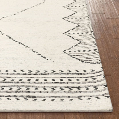 Kippa Moroccan Diamond Pattern Beige Kilim-Style Rug CHA-52