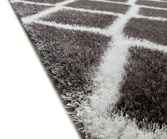 Miraculous Grey Modern Shag Rug CO-17