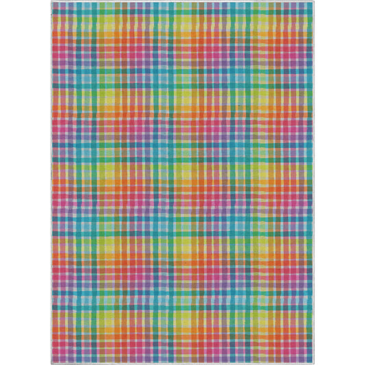 Crayola Multi Plaid Multicolor Rug CRA-19A