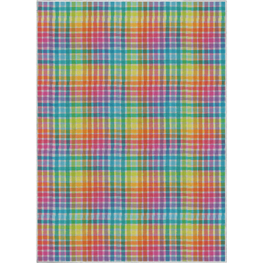 Crayola Multi Plaid Multicolor Rug CRA-19A