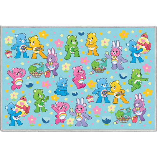 Care Bears Easter Fun Blue Rug CRB-19A