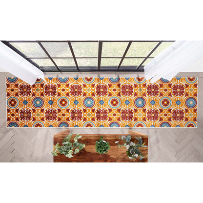 Audun Modern Geometric Indoor/Outdoor Red High-Low Rug DO-400
