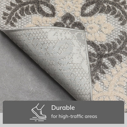 Loewy Modern Geometric Indoor/Outdoor Grey High-Low Rug DO-437