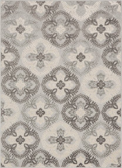 Loewy Modern Geometric Indoor/Outdoor Grey High-Low Rug DO-437