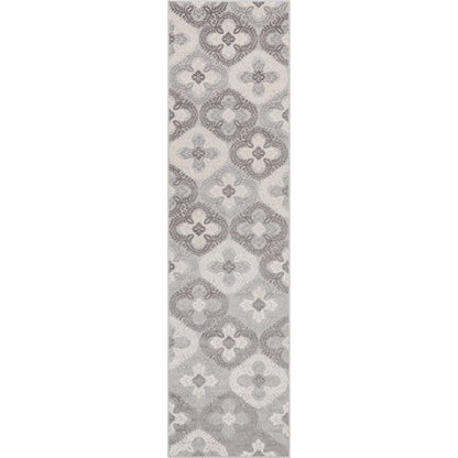 Loewy Modern Geometric Indoor/Outdoor Grey High-Low Rug DO-437