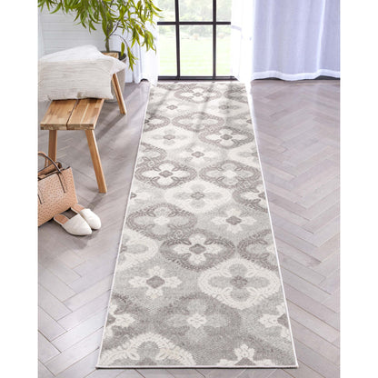 Loewy Modern Geometric Indoor/Outdoor Grey High-Low Rug DO-437