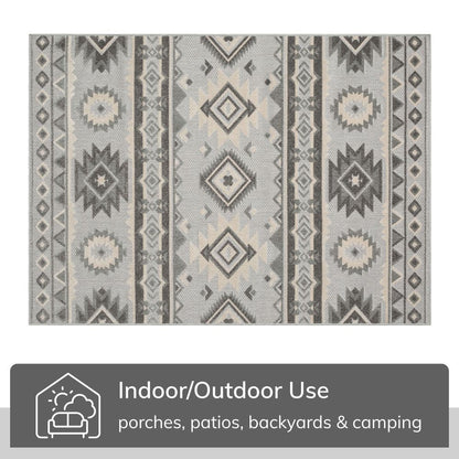 Mamba Grey Modern Indoor Outdoor Rug DO-58