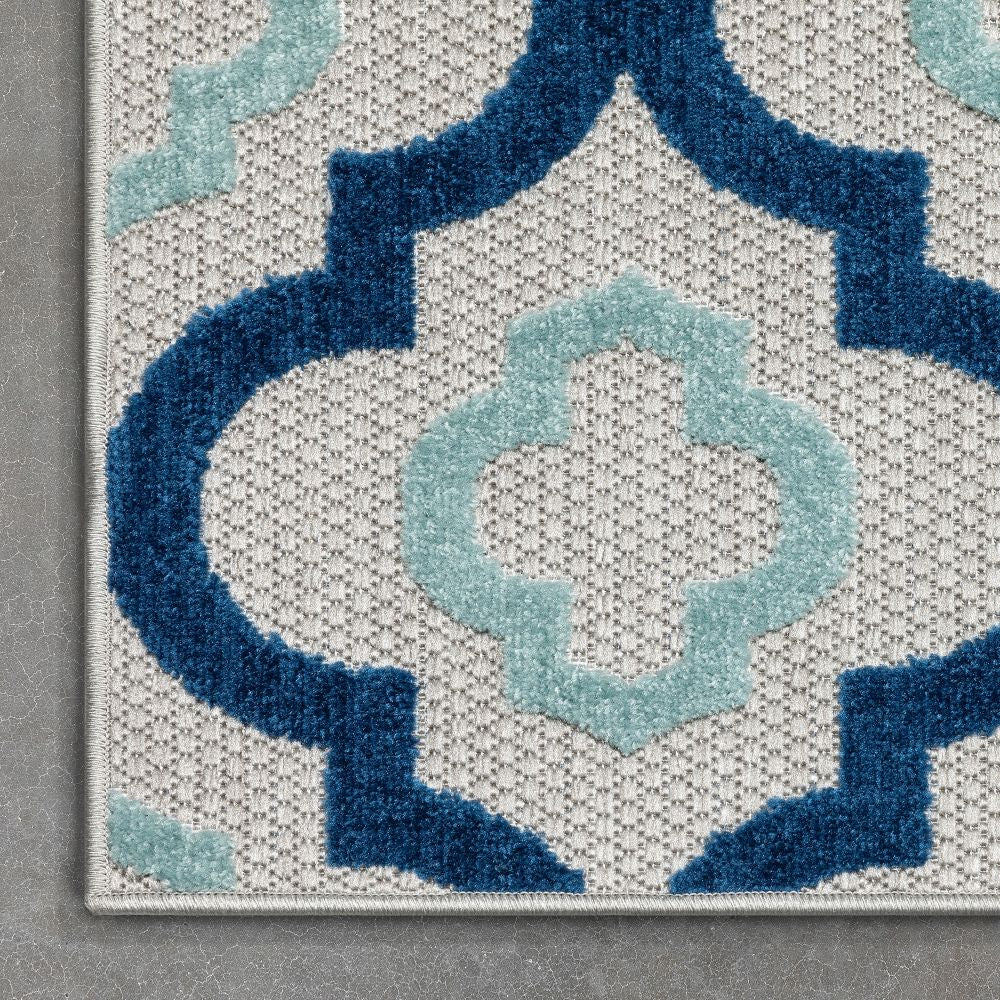 Illuminate Blue Modern Indoor Outdoor Rug DO-84
