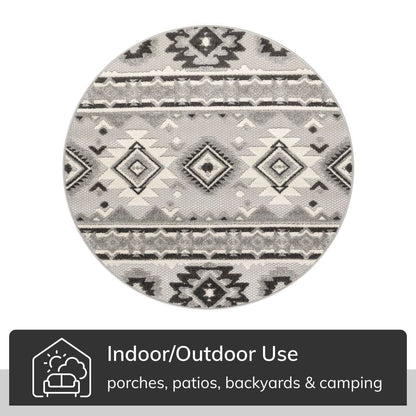 Mamba Grey Modern Indoor Outdoor Rug DO-58