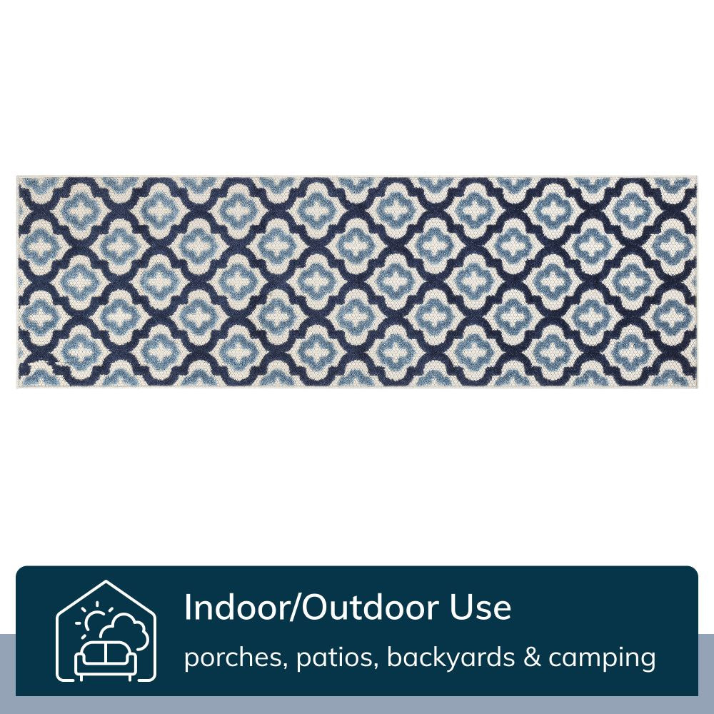 Illuminate Blue Modern Indoor Outdoor Rug DO-84