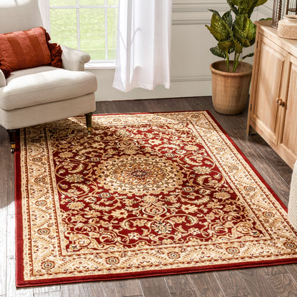 Mykonos Traditional Oriental & Persian Red Rug DU-70