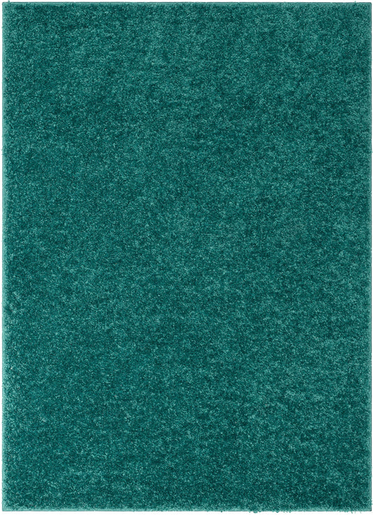 Emerson Modern Solid Green Textured Shag Rug ELL-15