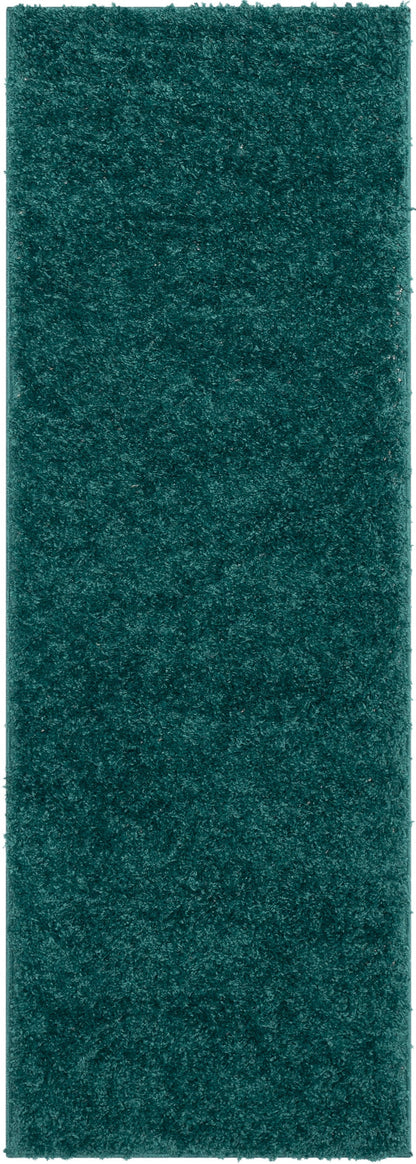 Emerson Modern Solid Green Textured Shag Rug ELL-15