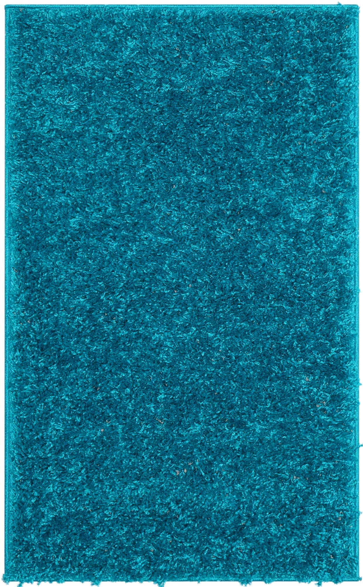 Emerson Modern Solid Teal Textured Shag Rug ELL-16