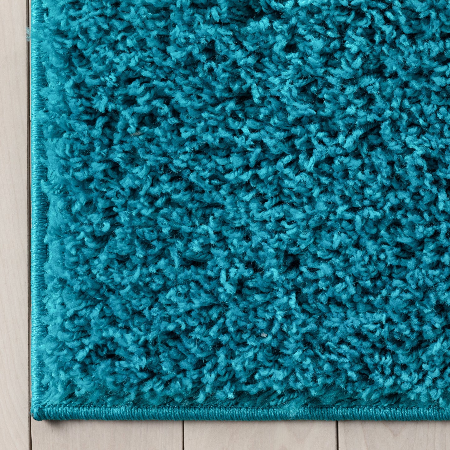 Emerson Modern Solid Teal Textured Shag Rug ELL-16