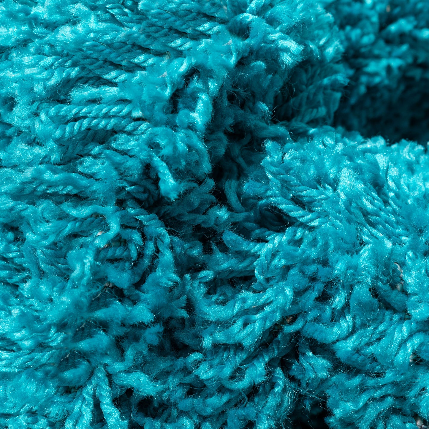 Emerson Modern Solid Teal Textured Shag Rug ELL-16