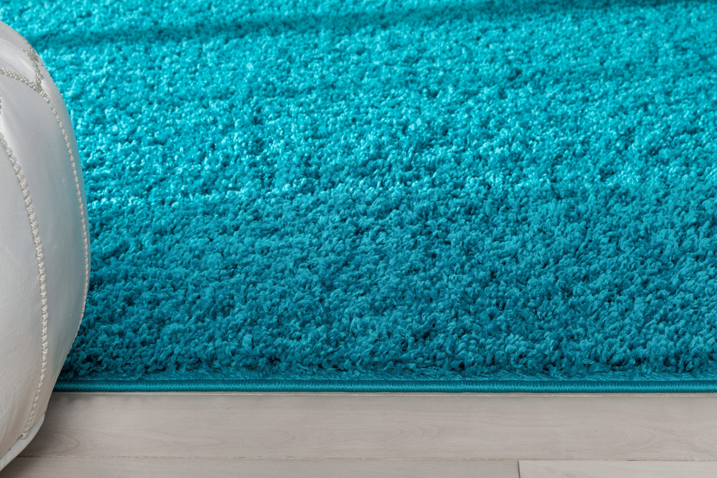 Emerson Modern Solid Teal Textured Shag Rug ELL-16