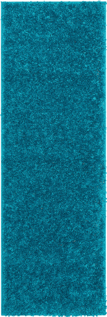 Emerson Modern Solid Teal Textured Shag Rug ELL-16