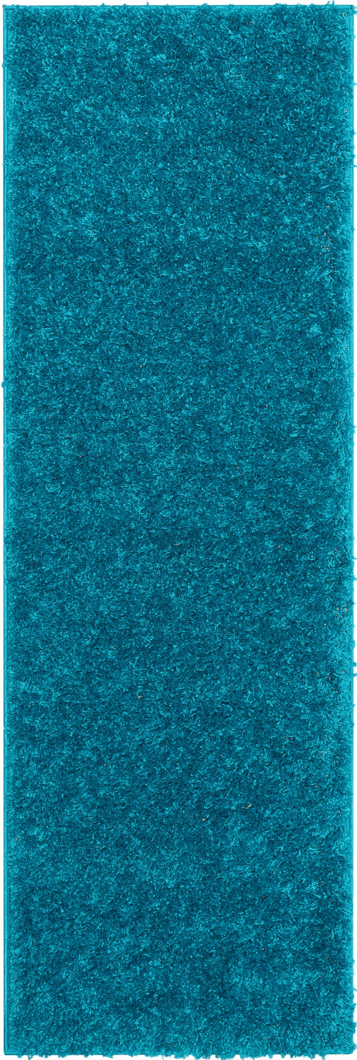 Emerson Modern Solid Teal Textured Shag Rug ELL-16