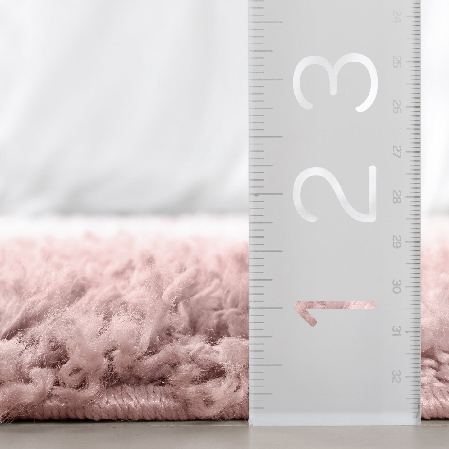 Emerson Modern Solid Pink Textured Shag Rug ELL-19