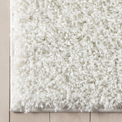 Emerson Modern Solid Ivory Thick & Soft Shag Rug ELL-22