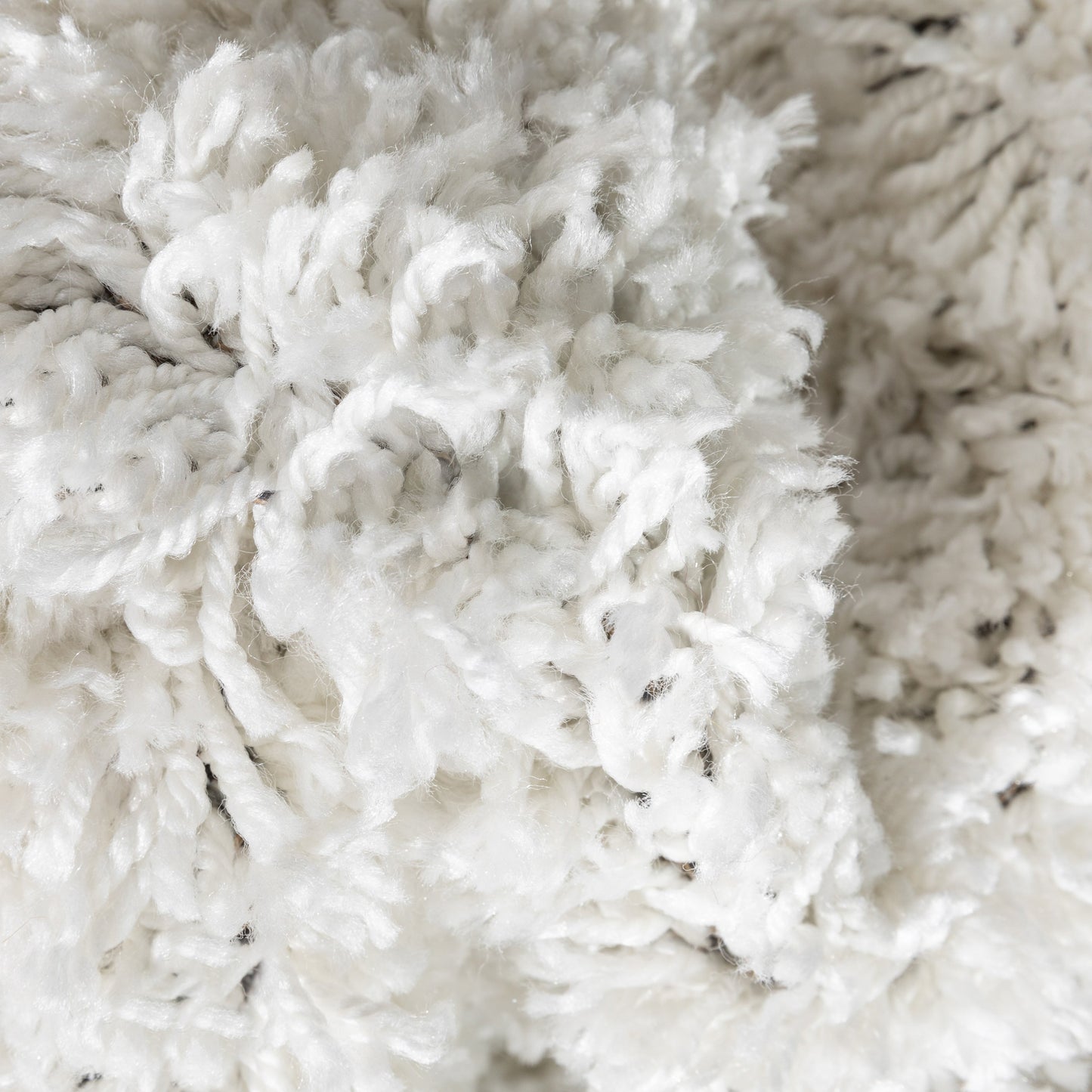 Emerson Modern Solid Ivory Thick & Soft Shag Rug ELL-22