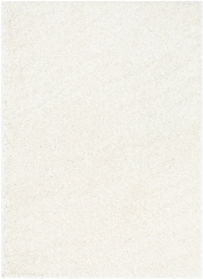 Emerson Modern Solid Ivory Thick & Soft Shag Rug ELL-22