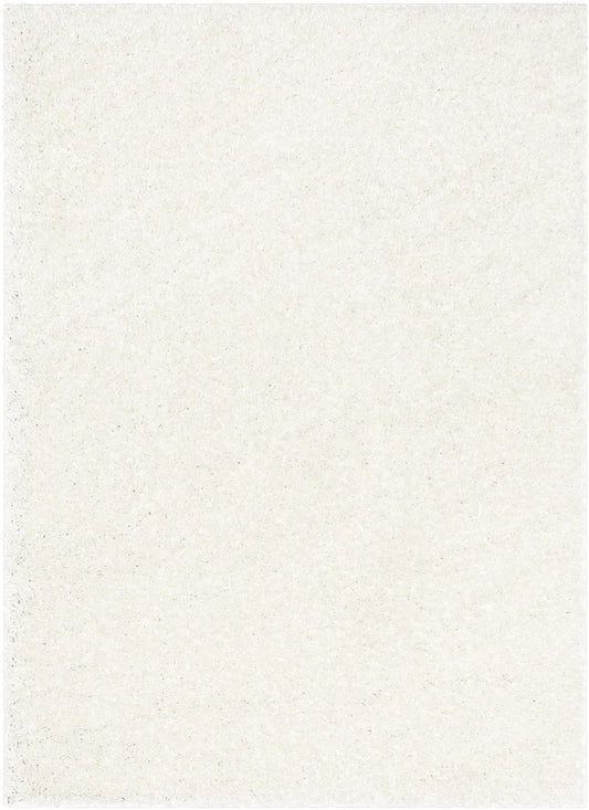 Emerson Modern Solid Ivory Thick & Soft Shag Rug ELL-22