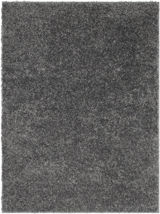 Emerson Modern Solid Dark Grey Thick & Soft Shag Rug ELL-23