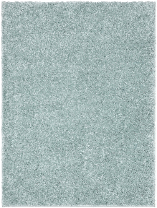 Emerson Modern Solid Seafoam Green Textured Shag Rug ELL-26