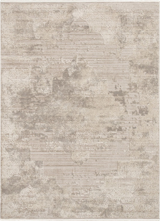 Amie Beige Vintage Natural Medallion High-Low Rug EM-02