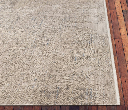 Yasmine Beige Vintage Natural Oriental High-Low Rug EM-72