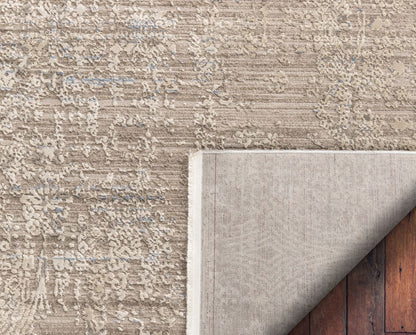 Yasmine Beige Vintage Natural Oriental High-Low Rug EM-72
