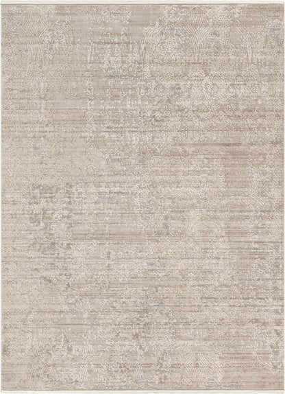 Yasmine Beige Vintage Natural Oriental High-Low Rug EM-72