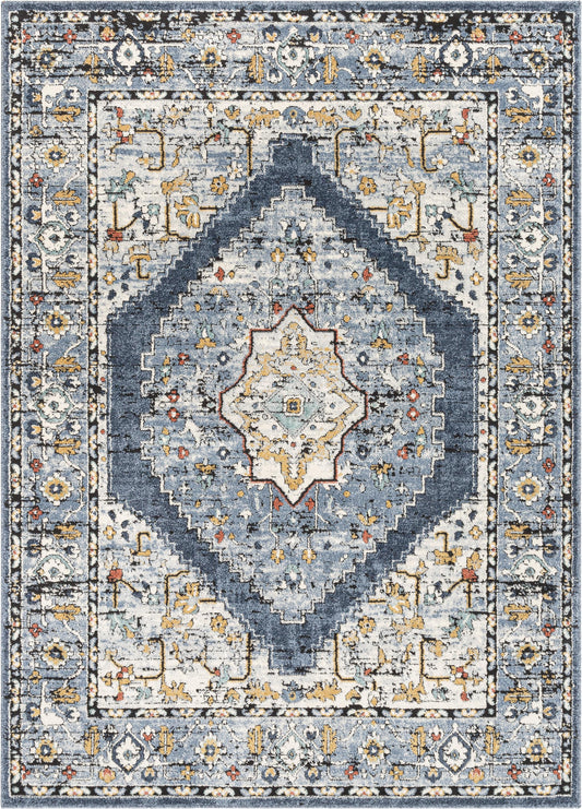 Messina Vintage Oriental Medallion Blue Rug ENV-14
