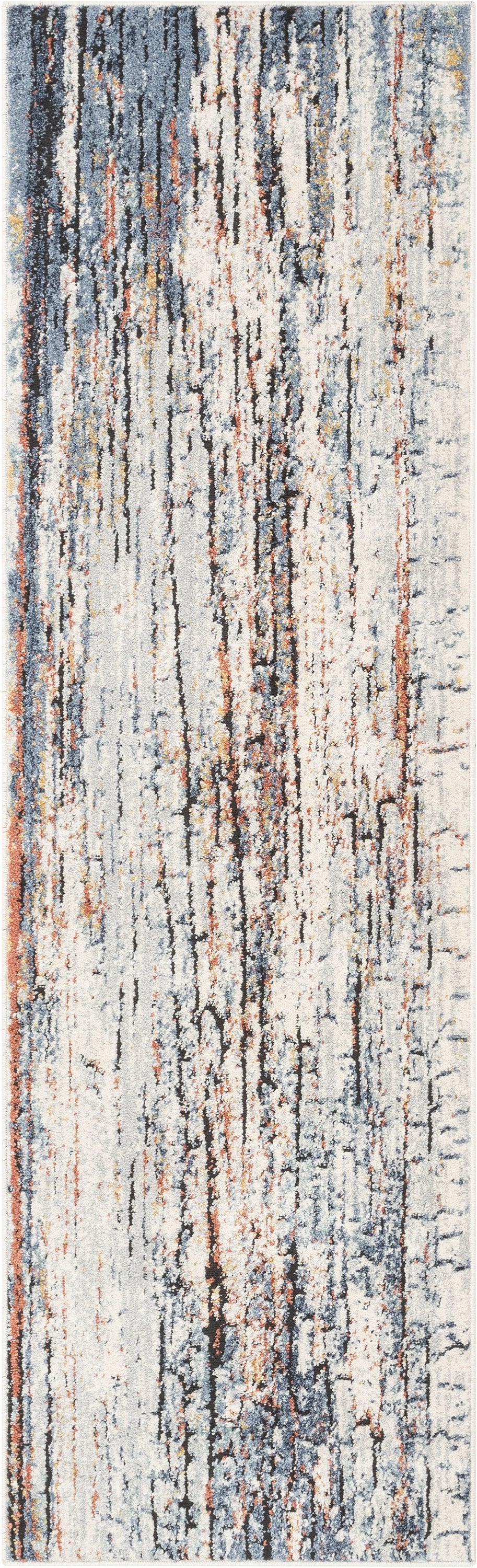 Teramo Abstract pattern Geometric Stripes Blue Rug ENV-154