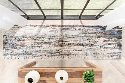 Teramo Abstract pattern Geometric Stripes Blue Rug ENV-154