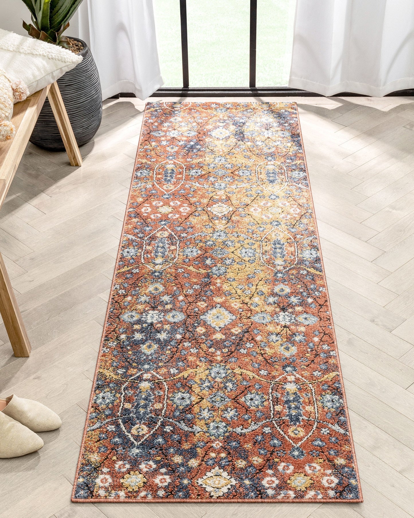 Como Vintage Bohemian Oriental Red Rug ENV-40