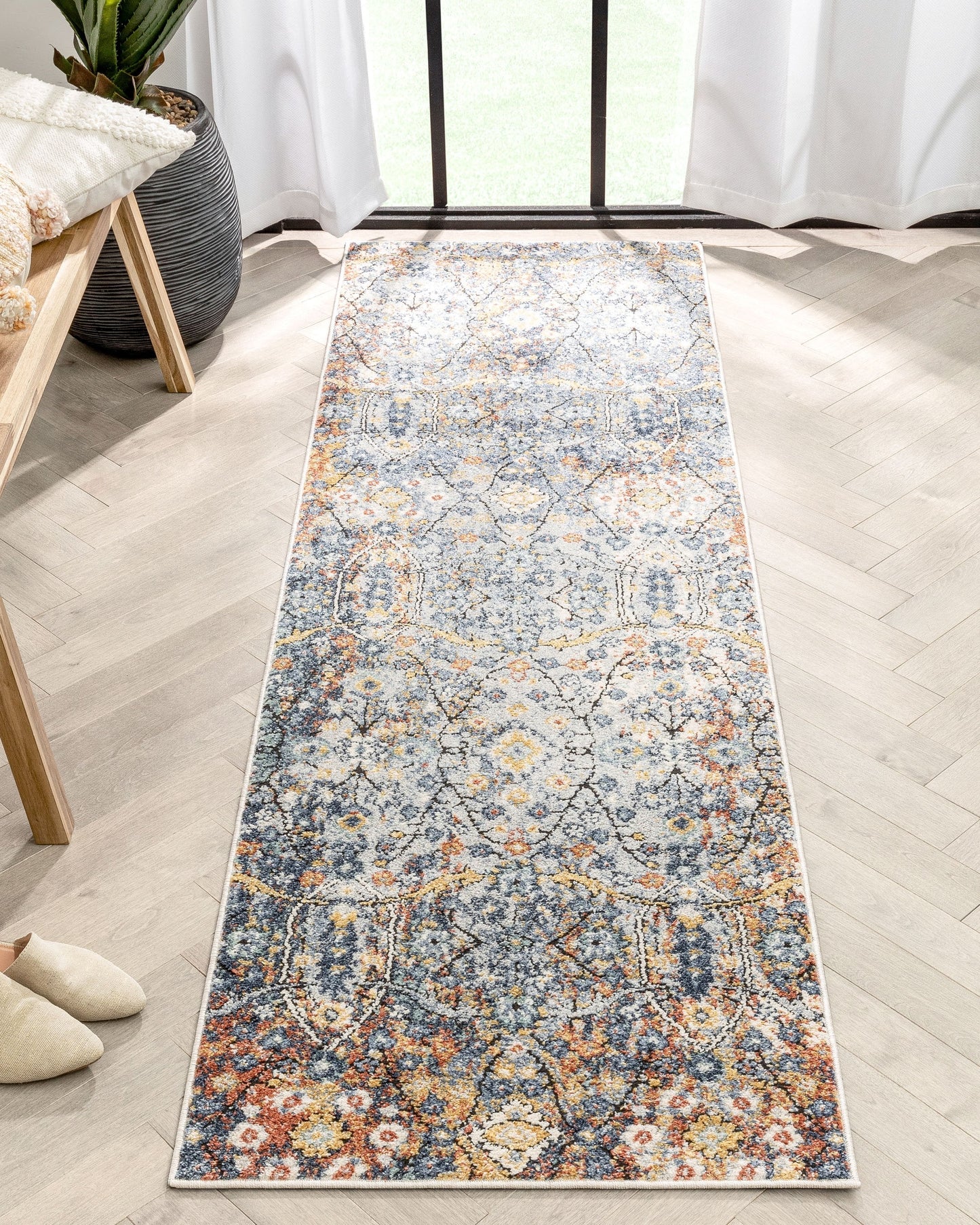 Como Vintage Bohemian Oriental Blue Rug ENV-44
