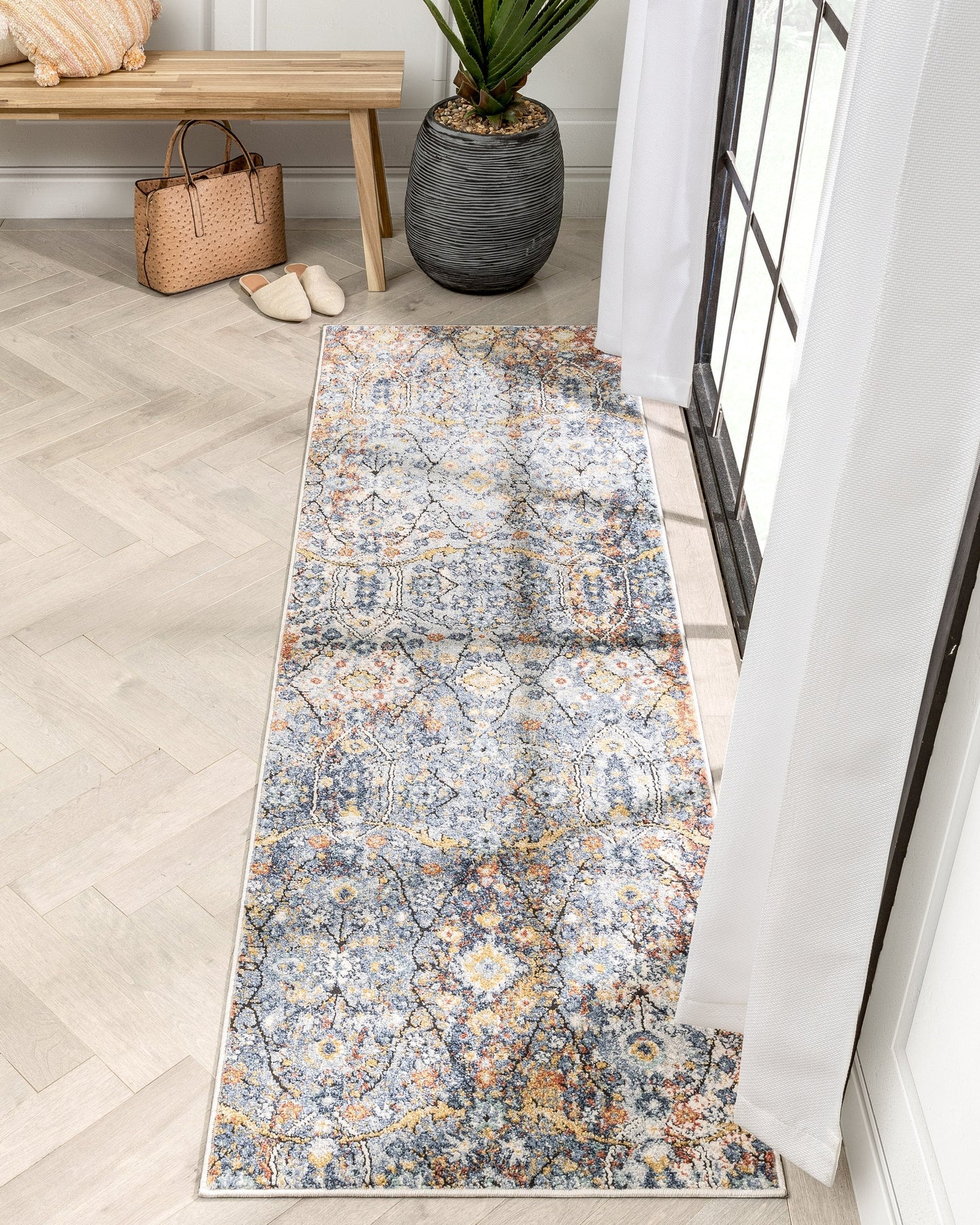 Como Vintage Bohemian Oriental Blue Rug ENV-44
