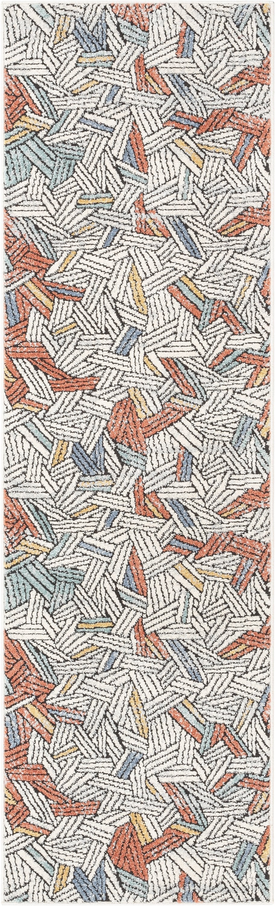 Varese Abstract Geometric Stripes Red Rug ENV-50