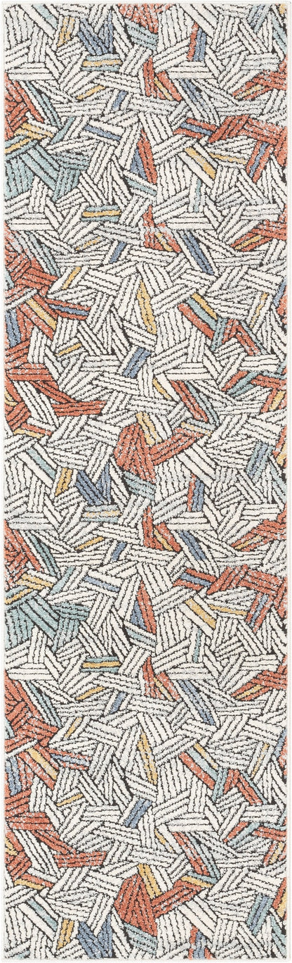 Varese Abstract Geometric Stripes Red Rug ENV-50