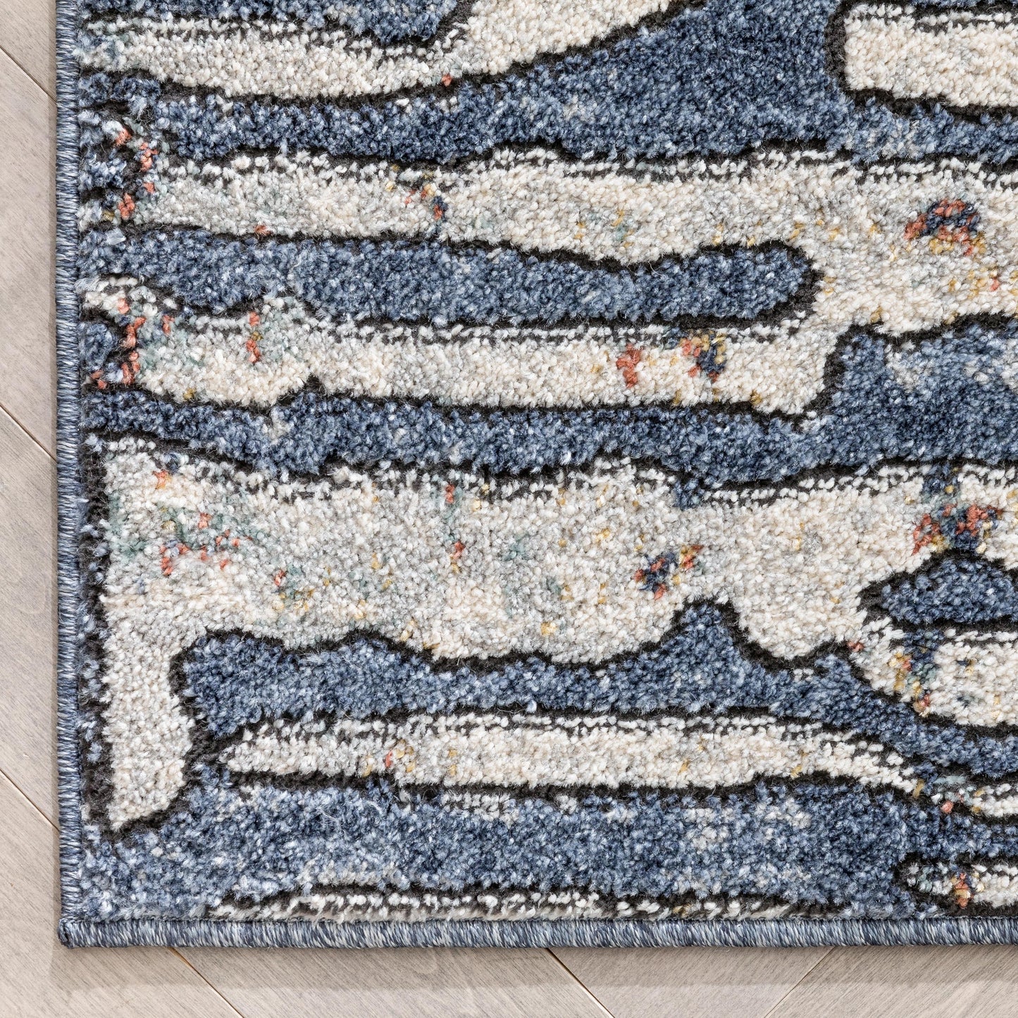 Modica Geometric Abstract Pattern Blue Rug ENV-64