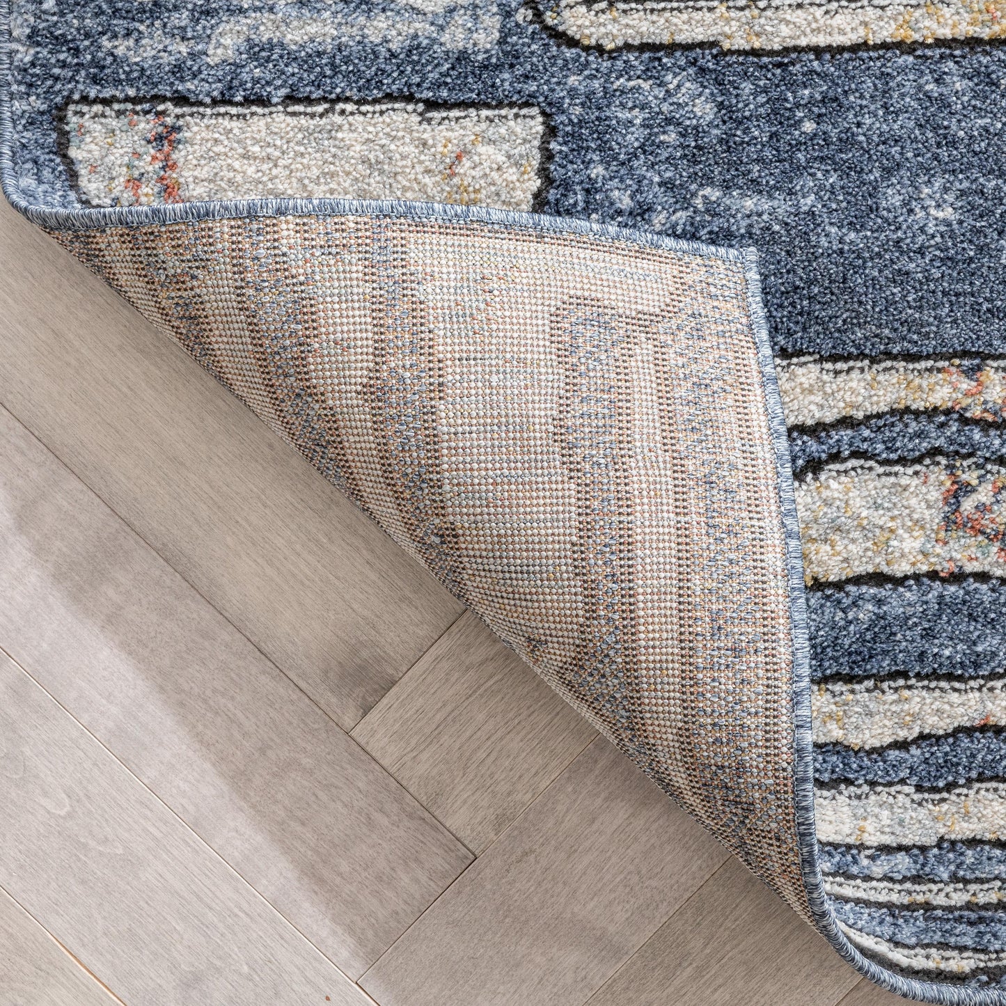 Modica Geometric Abstract Pattern Blue Rug ENV-64